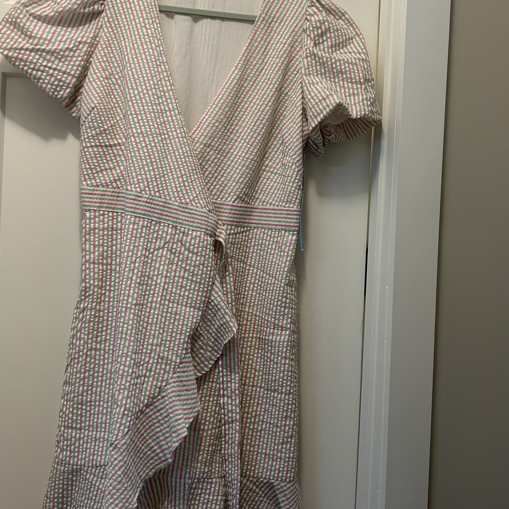 Draper James Asymmetrical Pink and W